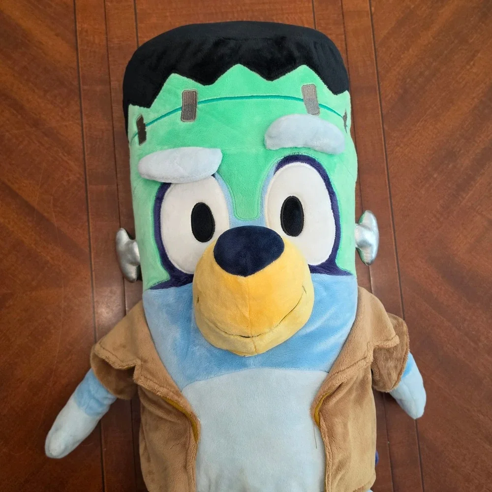 Dan Dee Plush 24in Bluey Frankenstein Halloween Large Stuffed Toy Blue Green